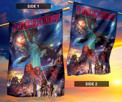 Freedom Flag Patriotic Honor Heroes American History Pride Liberty Symbol Flag Wall Home Decor