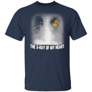 New Mexico And American Heart Flag Shirt The X-Ray Of My Heart T-Shirt 4th Of July Shirts