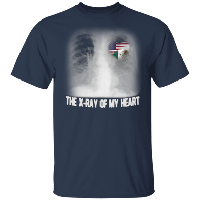 Mexican And American Flag Shirt The X-Ray Of My Heart USA Mexico T-Shirt