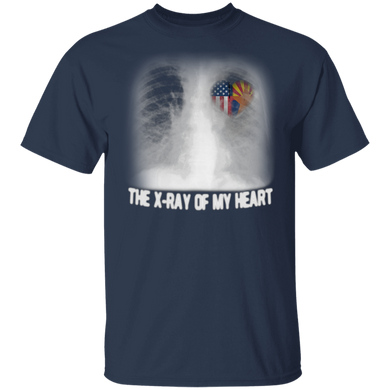 Arizona And American Flag Shirt The X-Ray Of my Heart T-Shirt A Patriotic Gifts