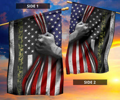 Camo Thin Line Military Inside American Flag Military Retirement Gift Flag