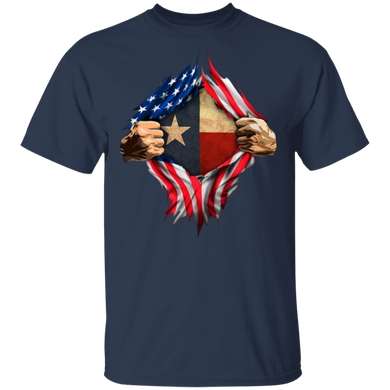 Texas Flag Heartbeat Inside American Flag T-Shirt 4Th Of July Patriotic Gifts For Him Texas Flag Heartbeat Inside American Flag T-Shirt 4Th Of July Patriotic Gifts For Him