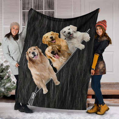 Funny Golden Retriever Blanket Dog Lover Gifts Bedroom Decor