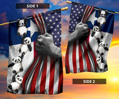 Texas American Flag Vintage Cute Panda Flag 4th Of July Patriotic Gifts