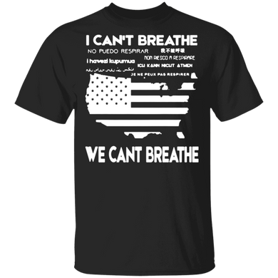George Floyd I Can't Breathe T-Shirt We Can't Breathe Blm Shirt