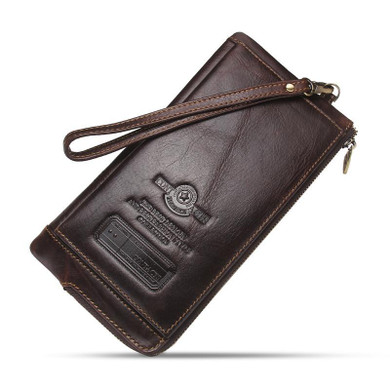 RFID Blocking Leather Phone Organizer Wallet