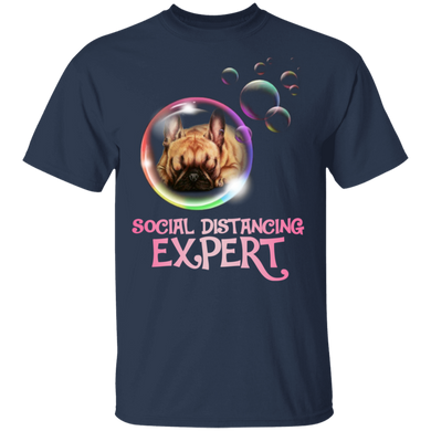 Frenchie Social Distancing Expert T-Shirt French Bulldog Gift Frenchie Social Distancing Expert T-Shirt French Bulldog Gift