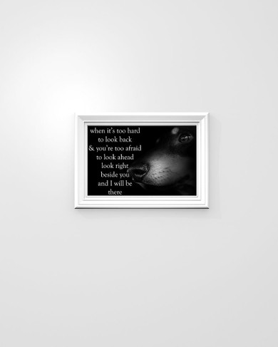 Dachshund When It's Too Hard To Look Back & You're Too Afraid Motivational Poster Decoration