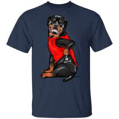 Rottweiler Tattoo I Love Mom Dog Mom Shirt Cute