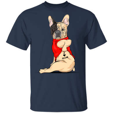 Frenchie Tattoo I Love Mom Dog Mom Shirt Cute