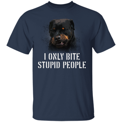Funny Dog Shirt I Only bite Stupid People