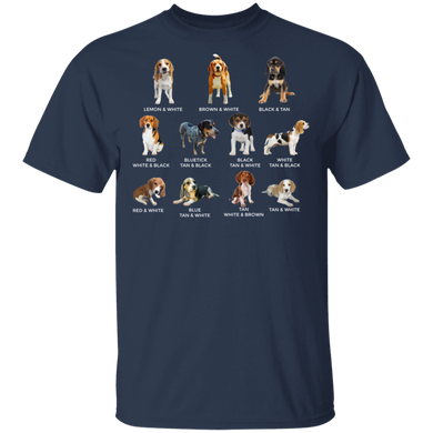 All Beagle Colors Dog T-Shirt Blue Tick Beagle Shirt Black And White Beagle