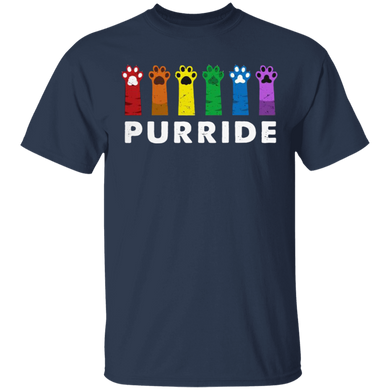 Pride Colorful LGBT Purride Shirt - Rainbow Pride Shirt Gifts For Cat Lovers
