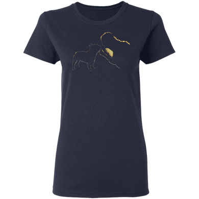 Shadow Of French Bulldog With Owner Gifts For Dog Lovers French Bulldog T Shirt
