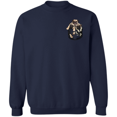 Puppy 3D Inside Pocket Pug Sweatshirt Cute Gifts For Pug Lovers