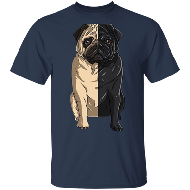 Pug Half Face Pug Shirts Adorable T-Shirt