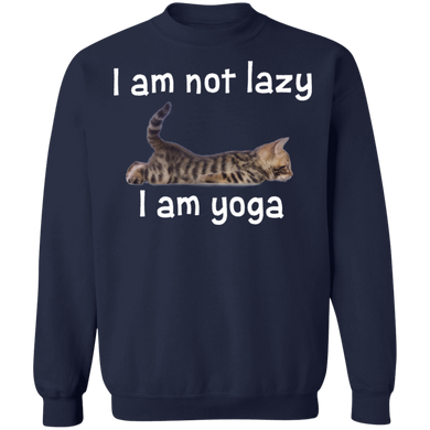 I Am Not Lazy I Am Yoga Cat With Saying Funny Sweater