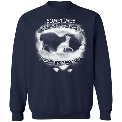 Sometimes I Just Look Up Smile And Say - Cat Sweatshirt Best Friend Gifts