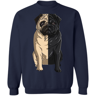 Pug Half Face Pug Sweater Adorable Sweatshirts
