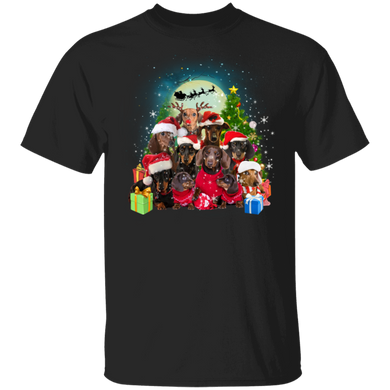 Dachshund Christmas Tree T-Shirt Xmas Gift For Dachshund Dog Lovers