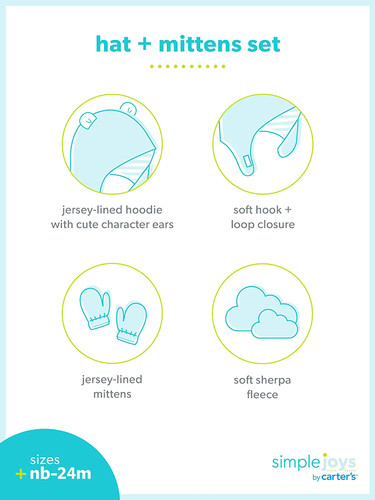 Simple Joys by Carter's Baby Hat and Mitten Set