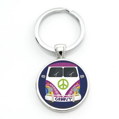 Green Peace Hippie Key Chain