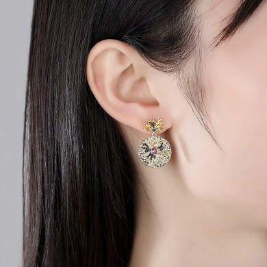 'Brunilde' Earrings - 18K Gold Finish