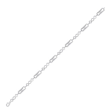 Bracelets |  10kt White Gold Womens Round Diamond Sparkling Faceted Fashion Bracelet 1/3 Cttw |  Splendid Jewellery