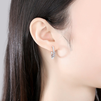 'Primizia' Earrings - 18K White Gold Finish