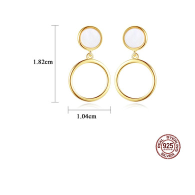 'Fantina' Earrings - 18K Gold &Sterling Silver