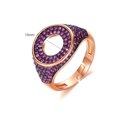 'Halo' Resizable Ring - 18K Rose Gold Finish