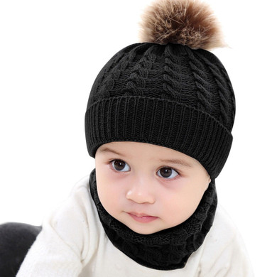 Babyified Knitted Wool Beanie + Scarf