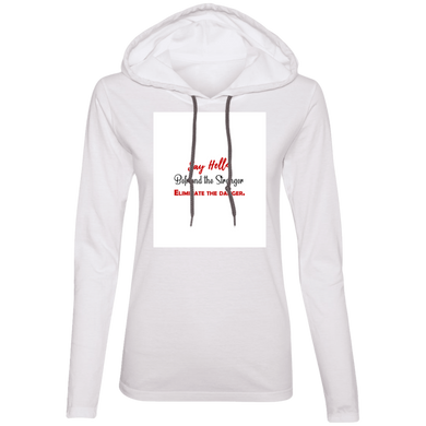 Ladies' LS T-Shirt Hoodie Befriend A Stranger