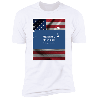 Men's Premium Short Sleeve T-Shirt Americans Never Quit