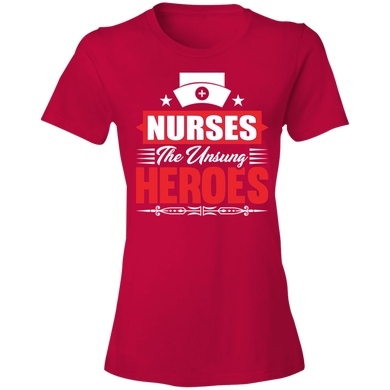 Short-Sleeve Womens T-Shirt Unsung Heroes Nurses