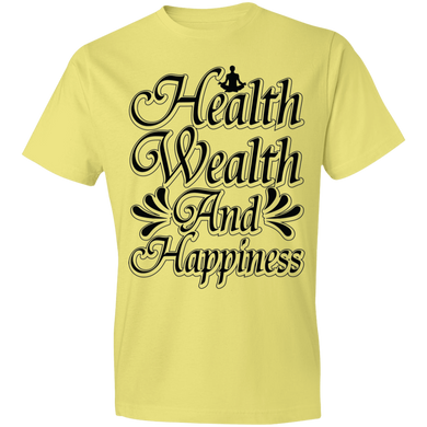 Short-Sleeve Men's T-Shirt Health Wealth Happiness