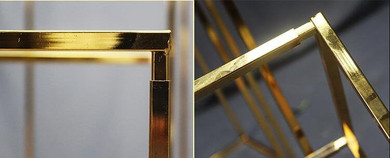 Gold - Modern Rectangular Tall Centerpiece