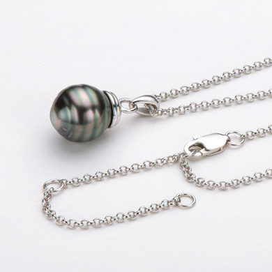 Tahitian Cultured Black Baroque Pearl Pendant Necklace Tahitian Cultured Black Baroque Pearl Pendant Necklace