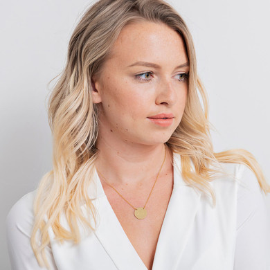 Engraved Disc Name Necklace