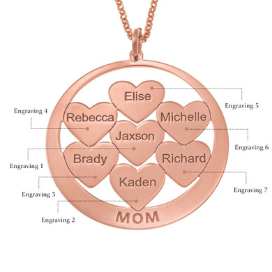 Circle Hearts Mom Necklace