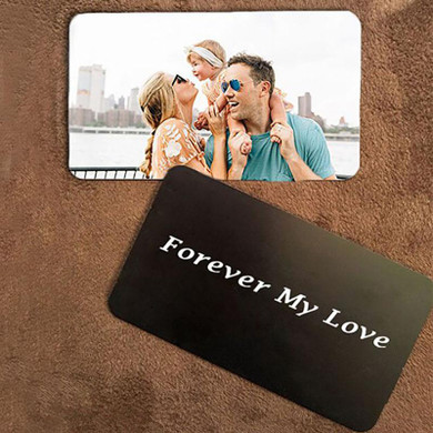 Personalized men's photo tri-fold wallet