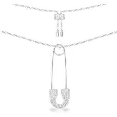 Dainty Pin Pendant Sterling Silver Necklace