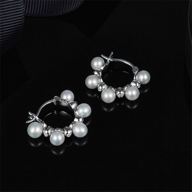Fresh Water Pearl Sterling Silver Earrings