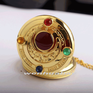 Golden Sailor Moon Pocket Watch Nacklace