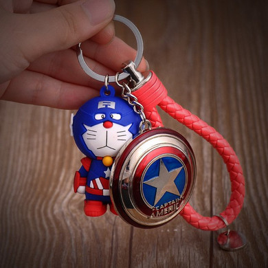 Super Heroes Keychain Jingle Cat Captain America