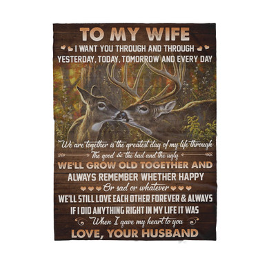 To my Wife from Husband - Sherpa Blanket