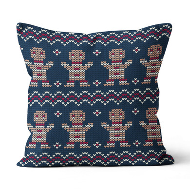 Ginger Bread Knitted  Canvas Pillow