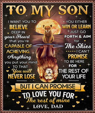 To my Son - Sherpa Blanket