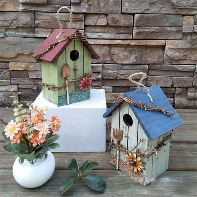 Hanging Bird Nest Wooden House