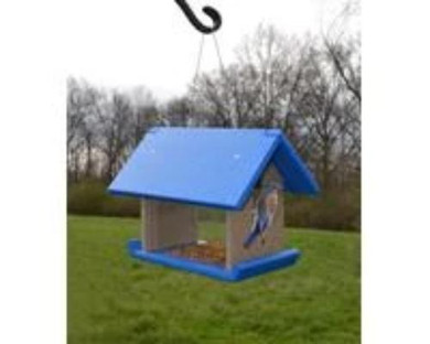 Songbird Essentials Mealworm Feeder Blue/Grey